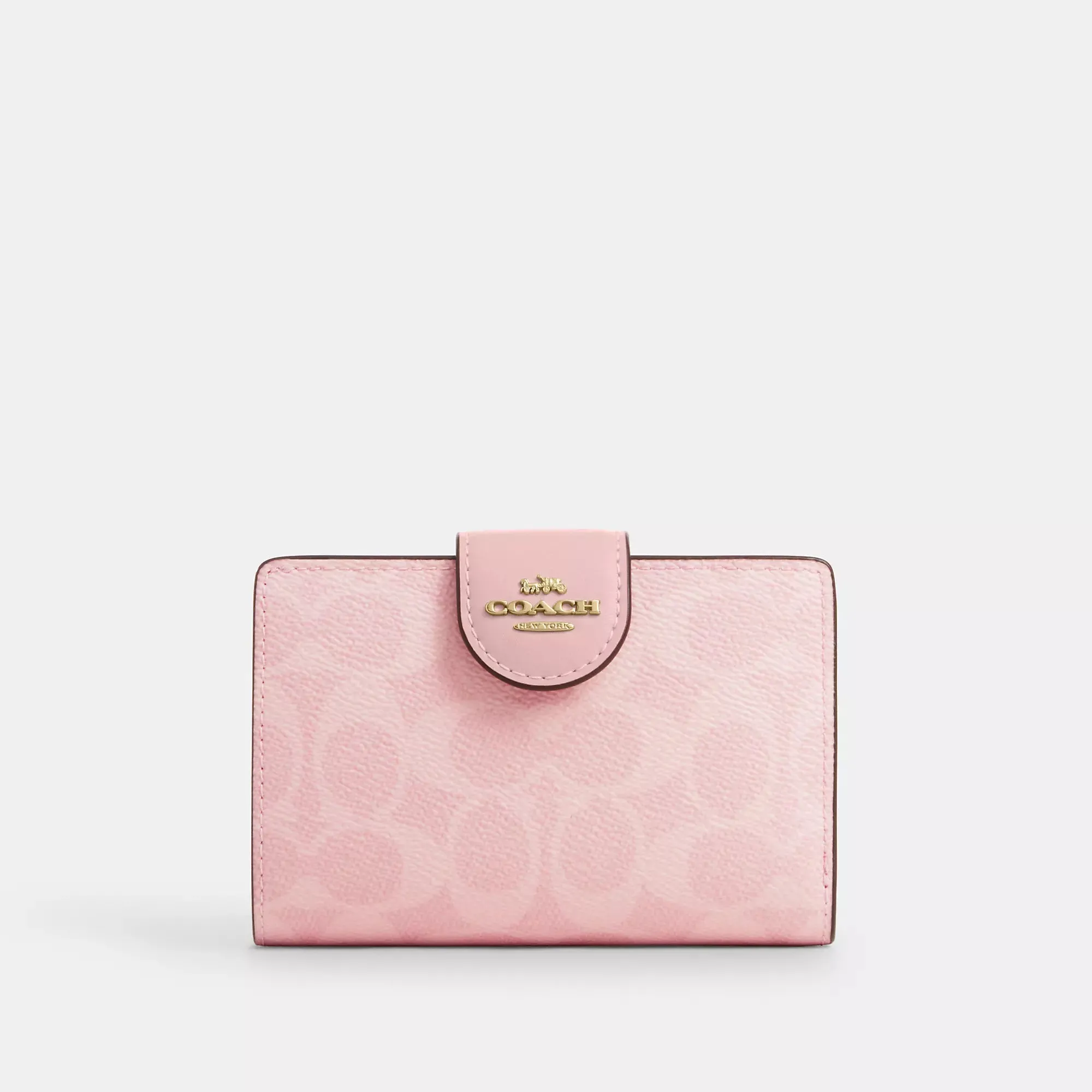 Coach Outlet Medium Corner Zip Wallet In Signature Canvas