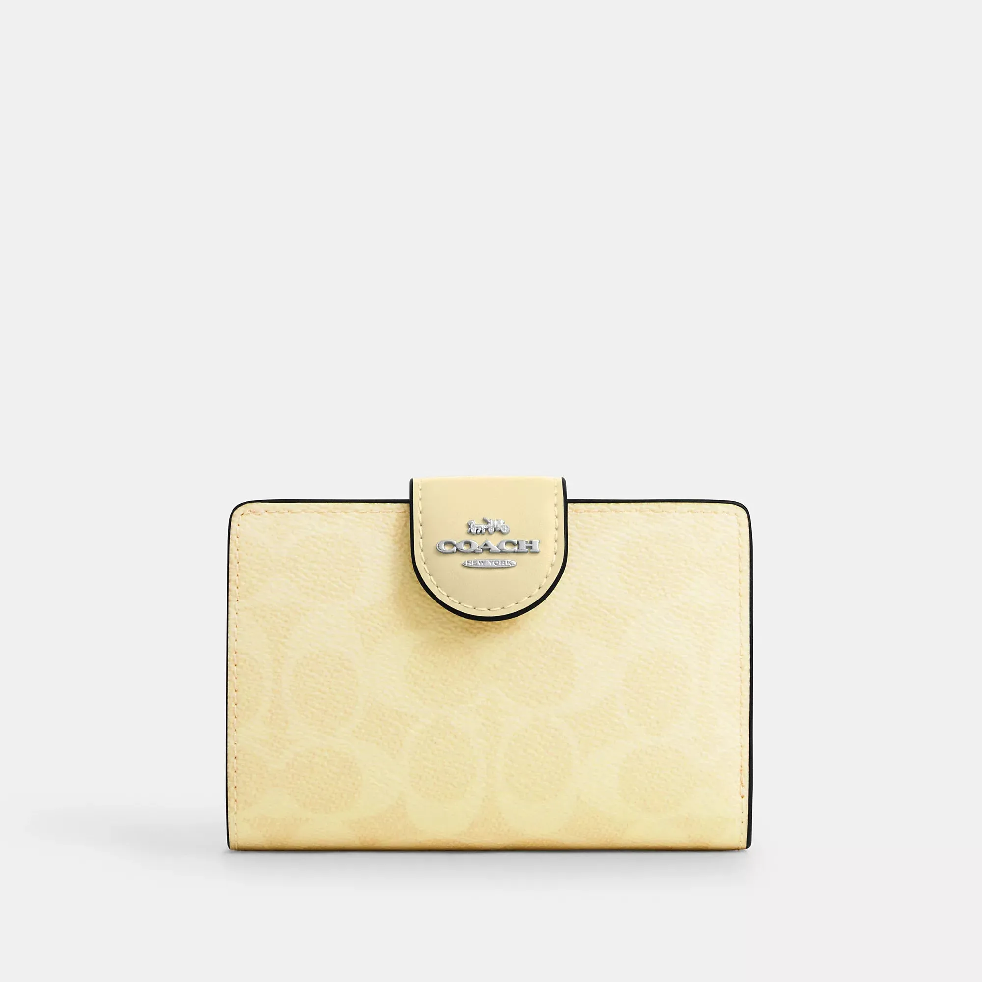 Coach Outlet Medium Corner Zip Wallet In Signature Canvas