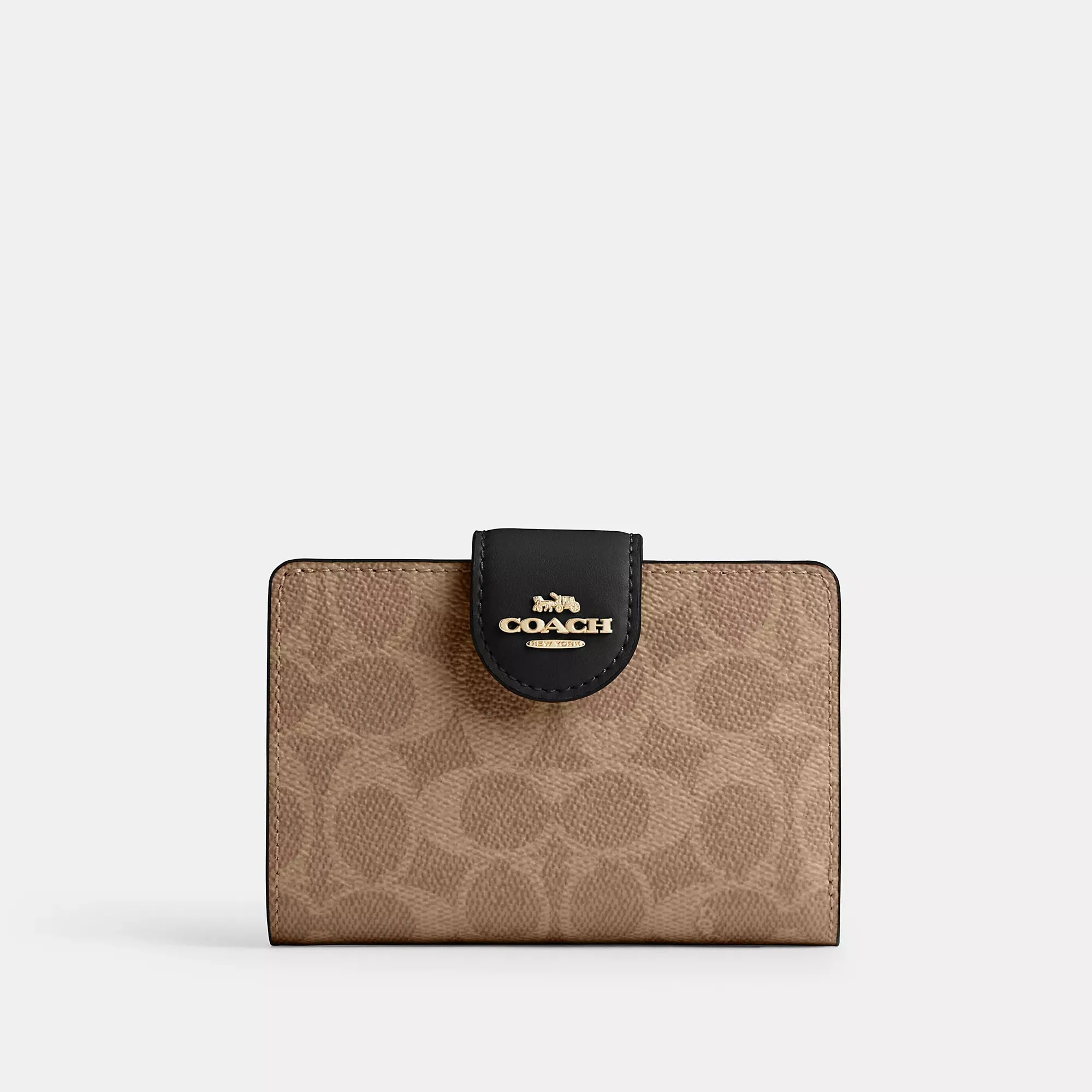 Coach Outlet Medium Corner Zip Wallet In Signature Canvas