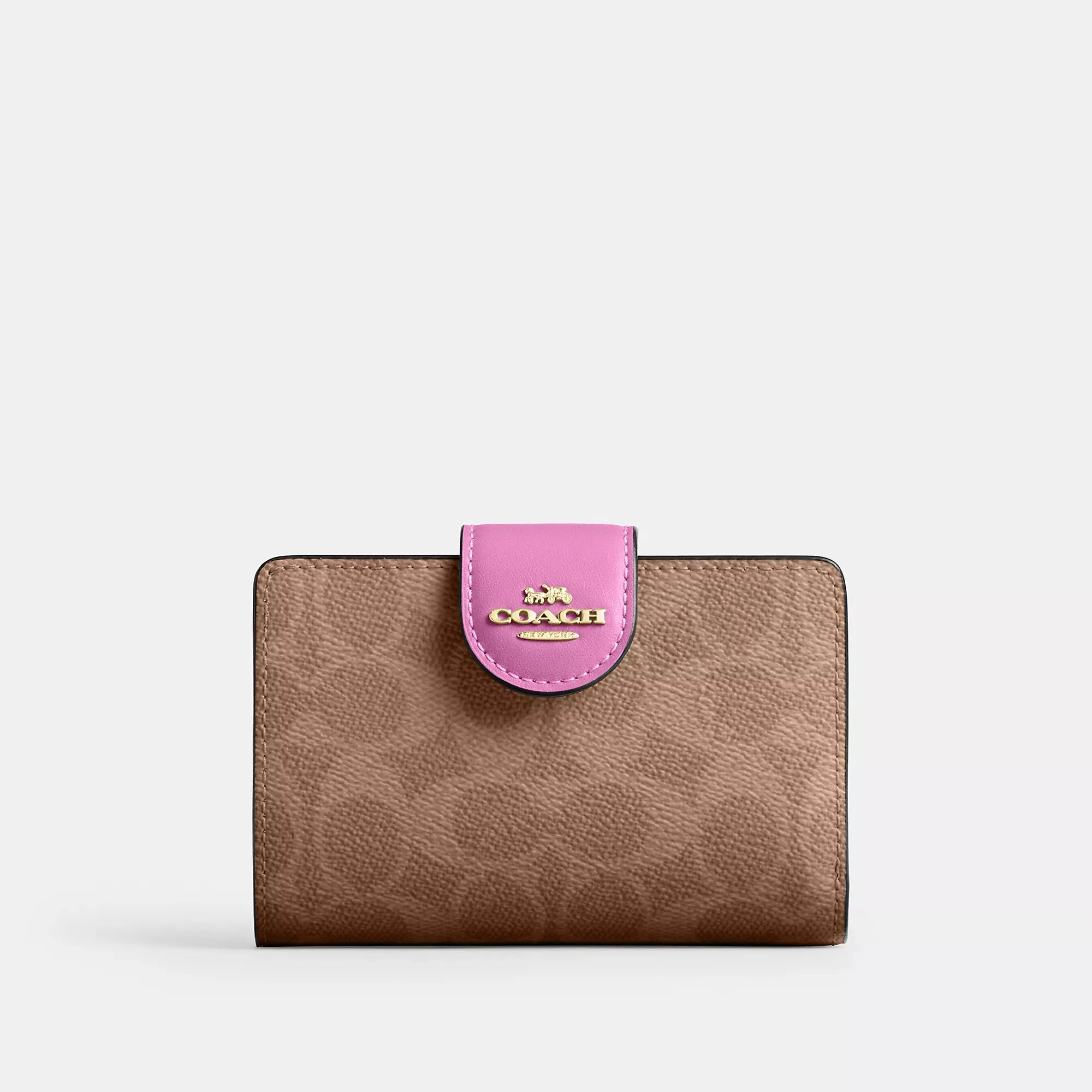 Coach Outlet Medium Corner Zip Wallet In Signature Canvas