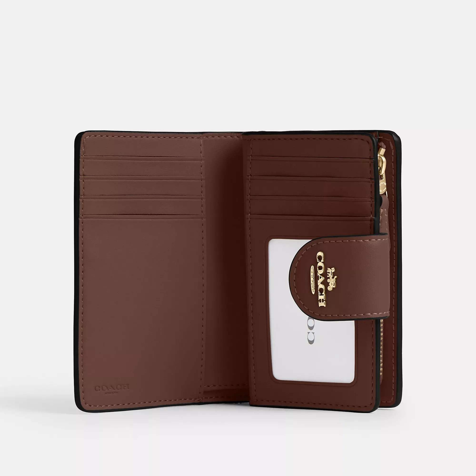 Coach Outlet Medium Corner Zip Wallet In Signature Canvas