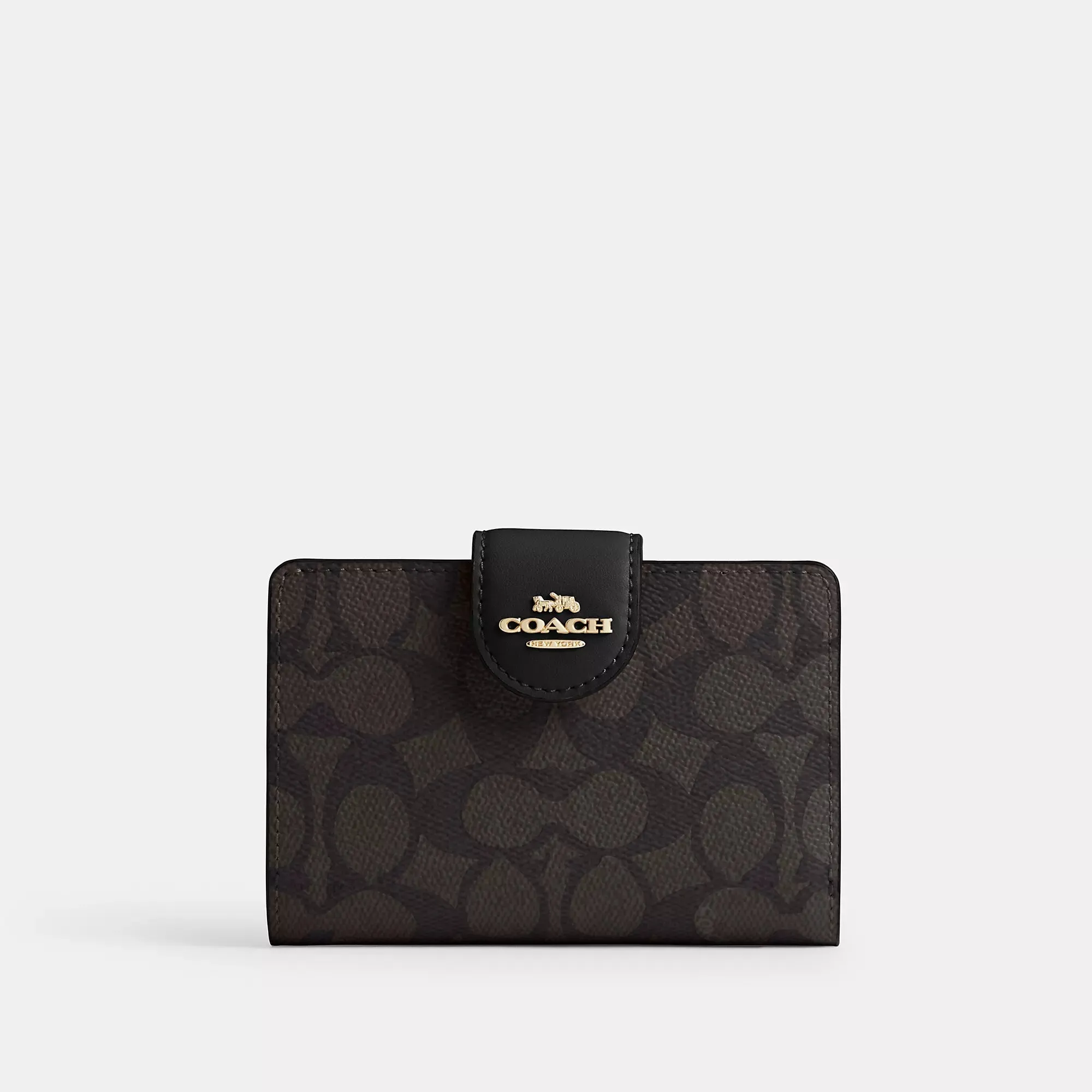 Coach Outlet Medium Corner Zip Wallet In Signature Canvas