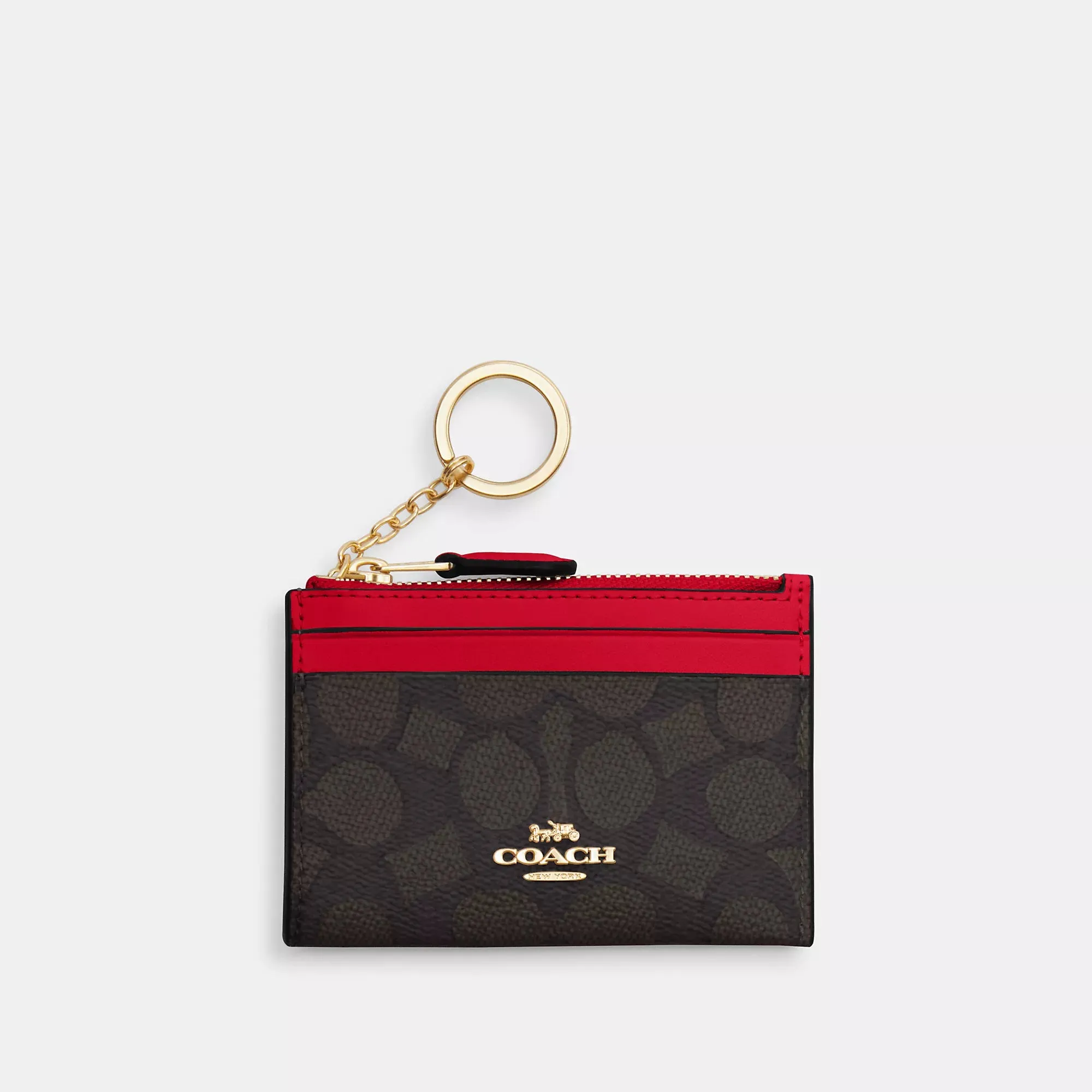 Coach Outlet Mini Skinny Id Case In Signature Canvas