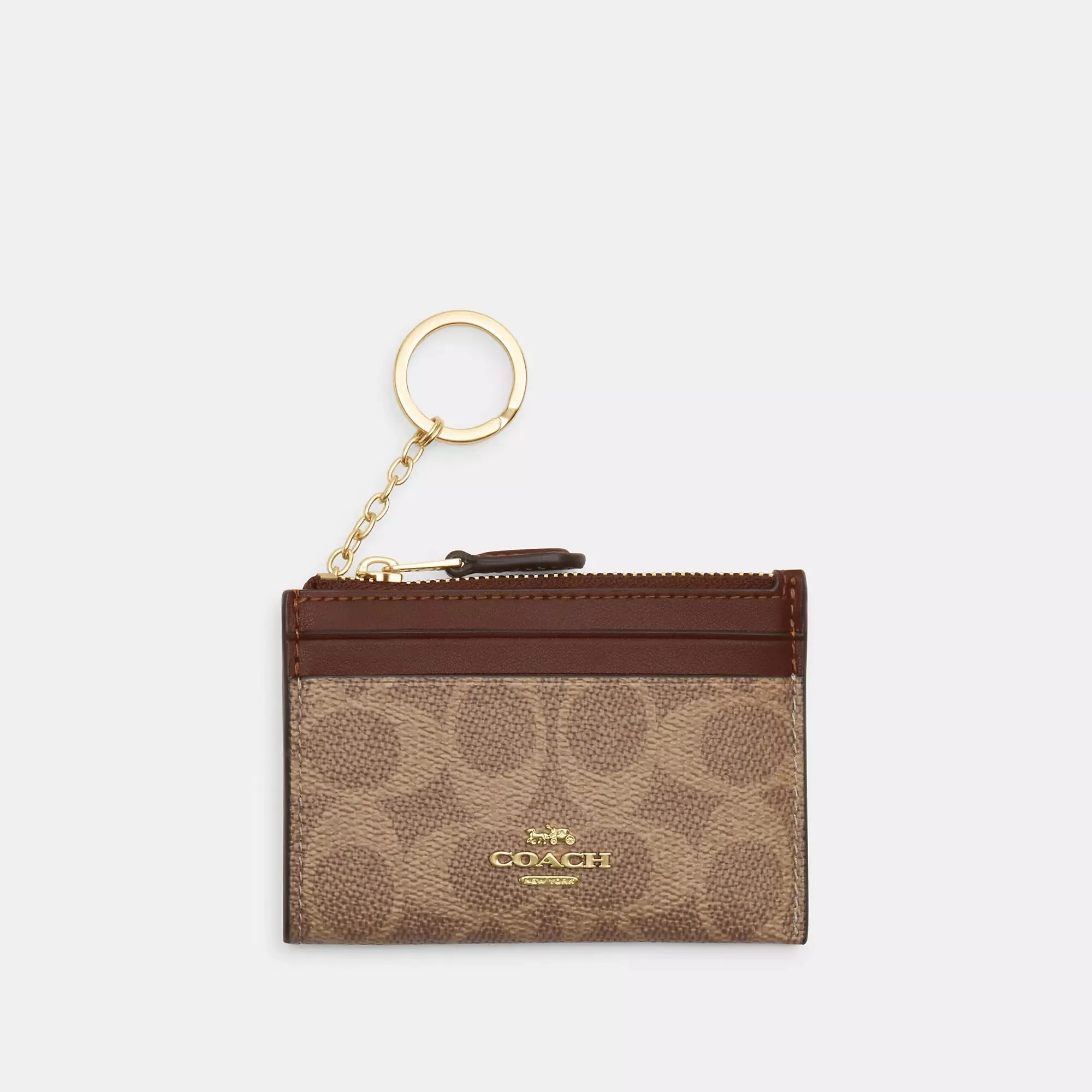 Coach Outlet Mini Skinny Id Case In Signature Canvas
