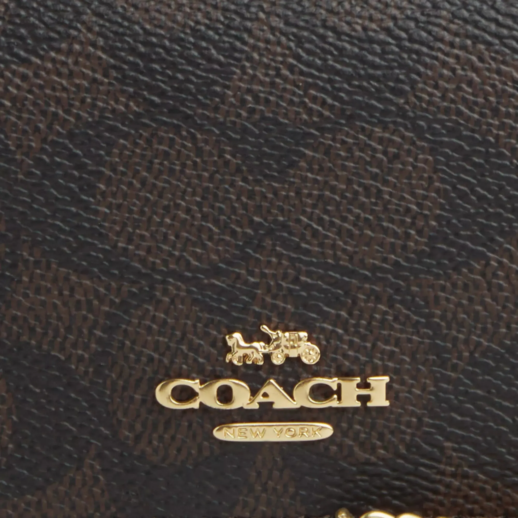 Coach Outlet Mini Wallet On A Chain In Signature Canvas