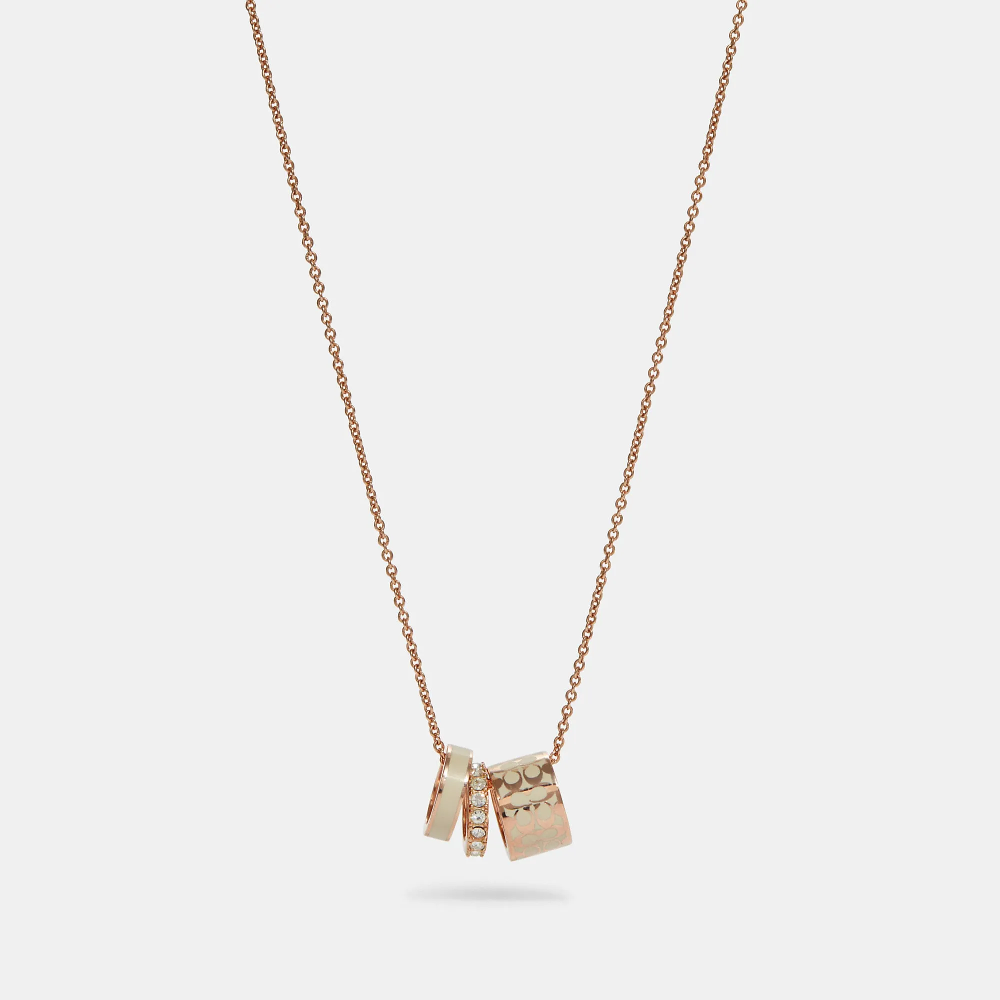 Coach Outlet Signature Enamel Necklace