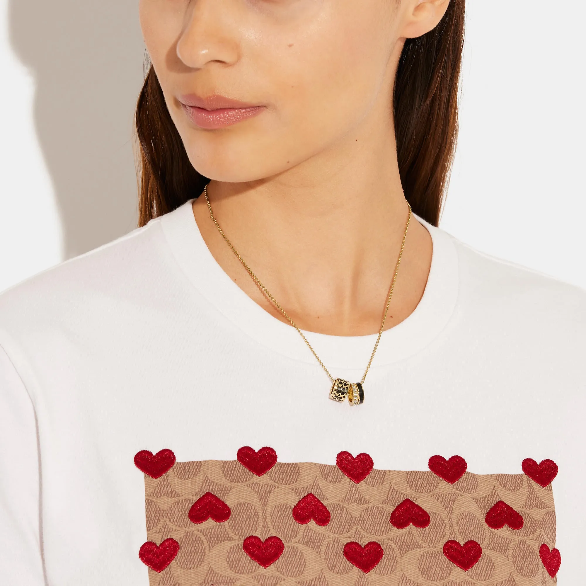 Coach Outlet Signature Enamel Necklace