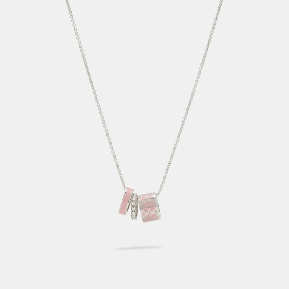Coach Outlet Signature Enamel Necklace