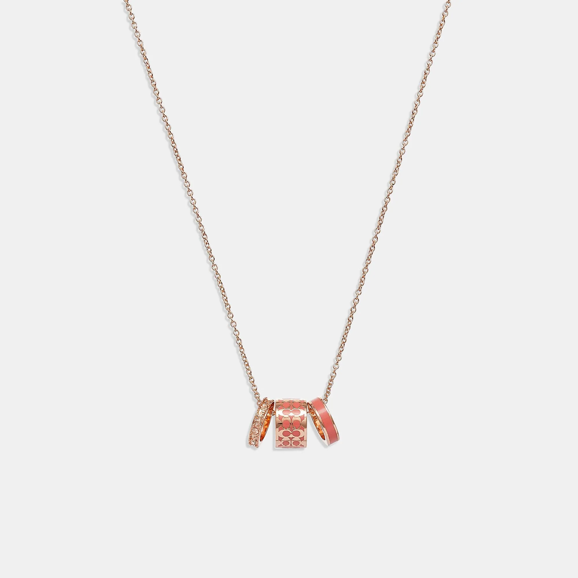 Coach Outlet Signature Enamel Necklace