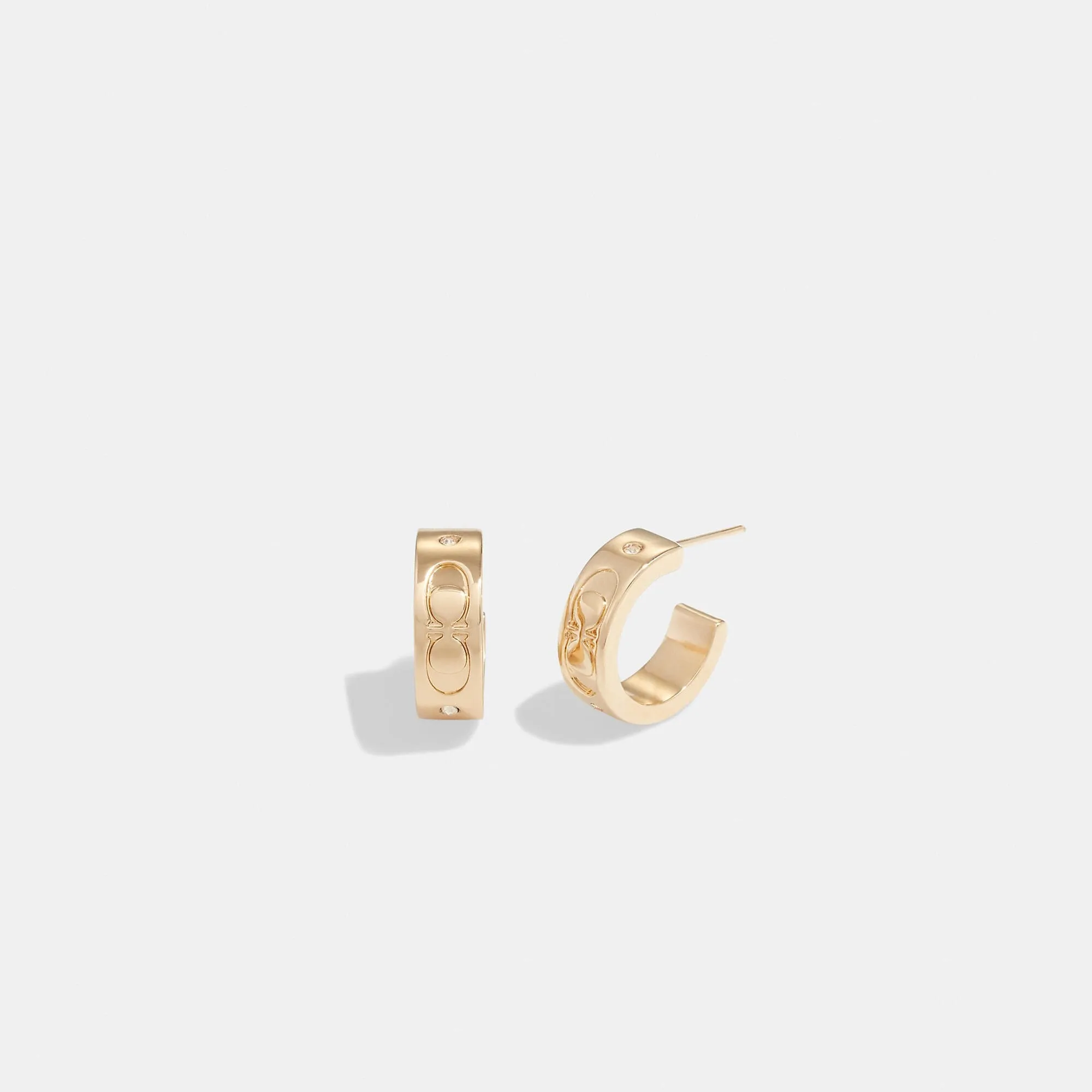 Coach Outlet Signature Huggie Earrings