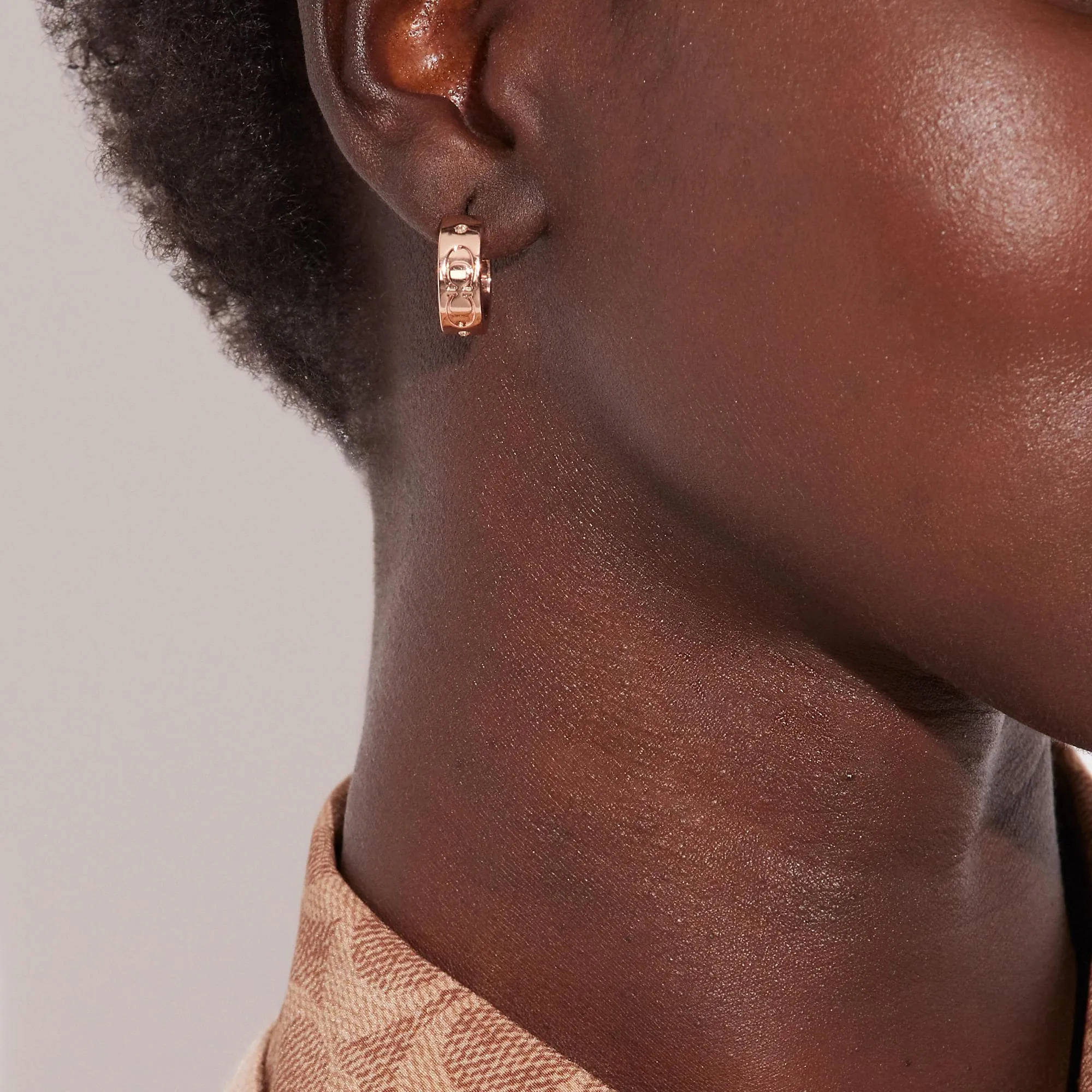 Coach Outlet Signature Huggie Earrings