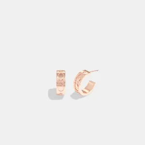 Coach Outlet Signature Huggie Earrings