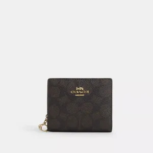 Coach Outlet Snap Wallet In Signature Canvas