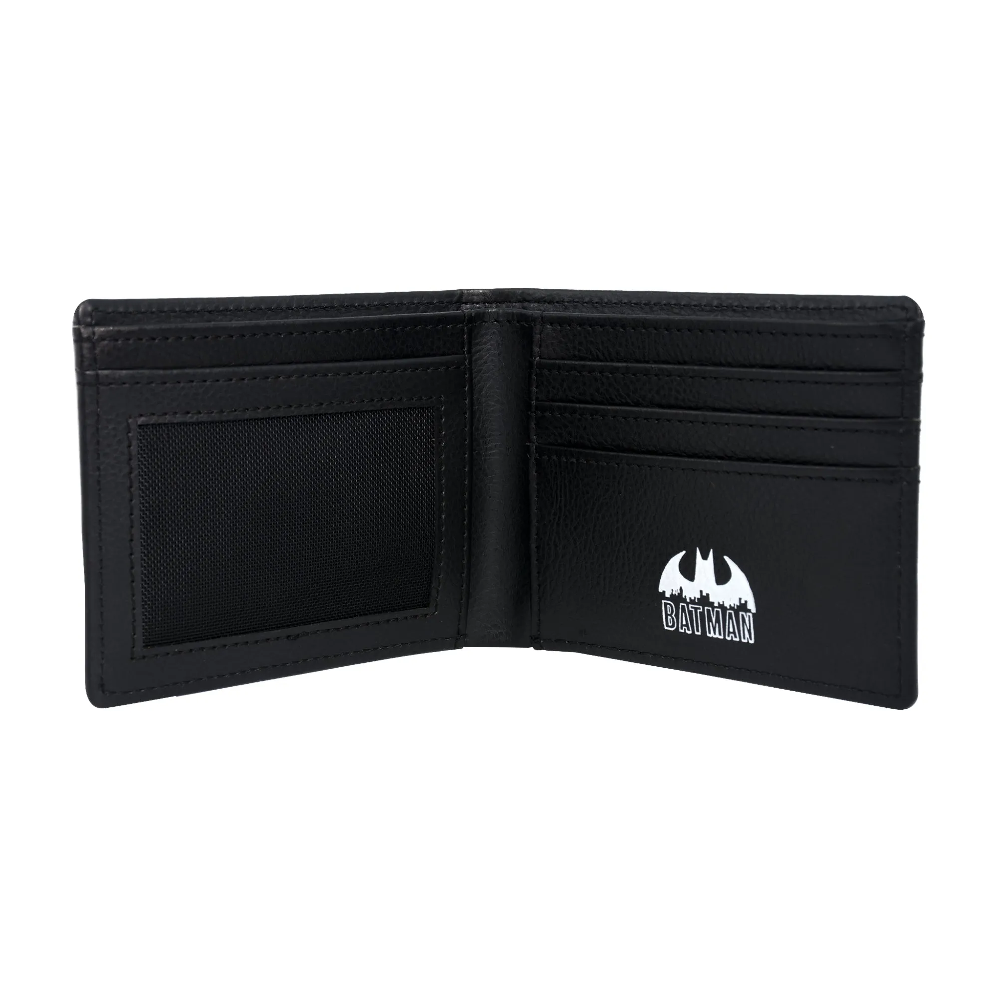 DC Comics Batman Face Print Bifold Wallet in a Decorative Tin Case, Multi