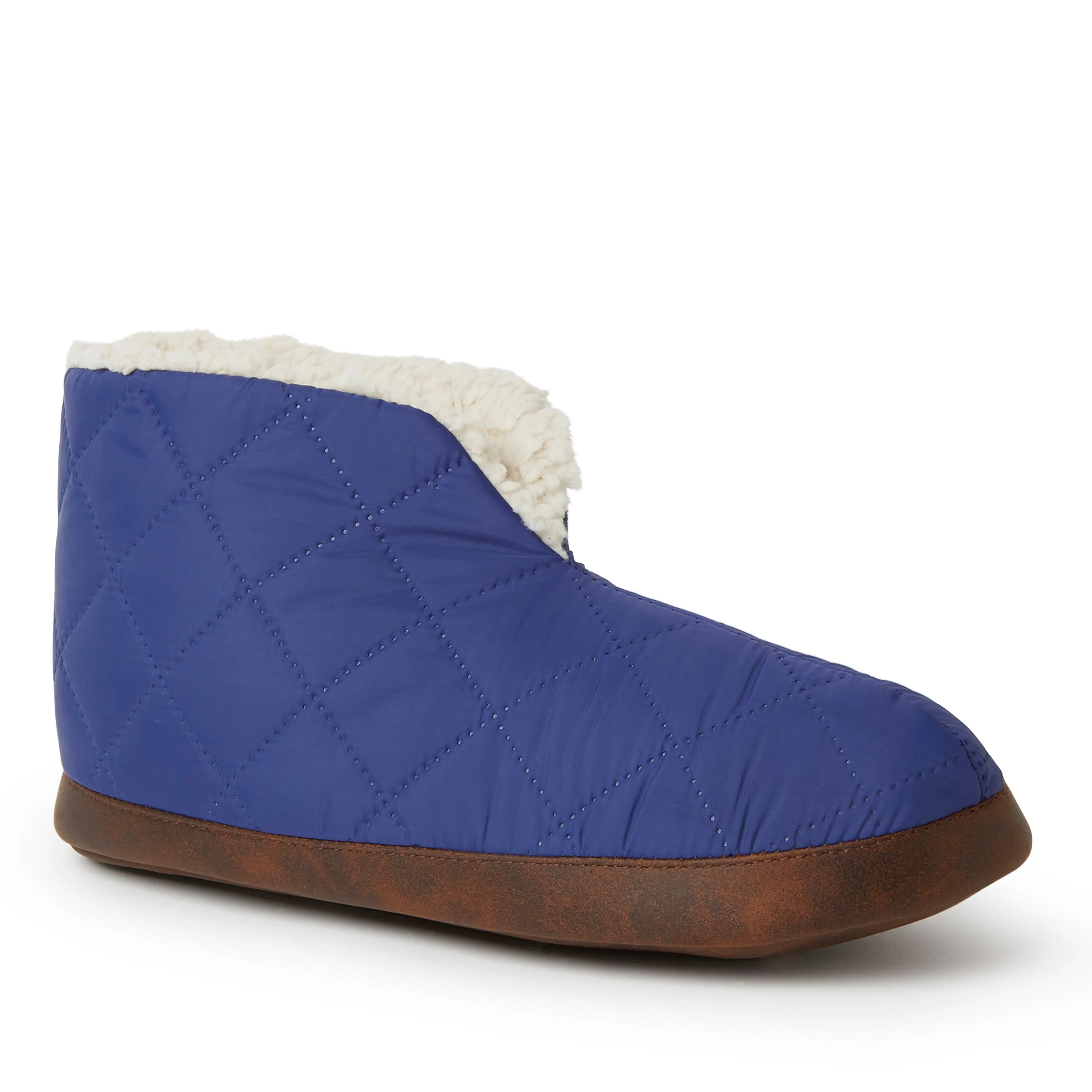 Dearfoams Mens Original Quilted Nylon Warm Up Bootie