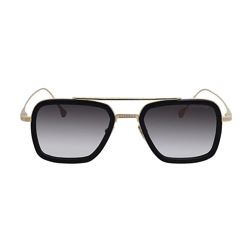 Dita Flight.006 DT 7806-B-BLK-GLD-52 Unisex Aviator Sunglasses