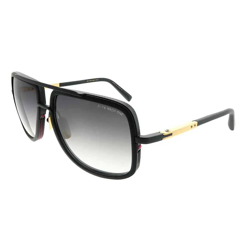 Dita Mach-One DRX-2030-G-BLK-18K-59 Unisex Aviator Sunglasses