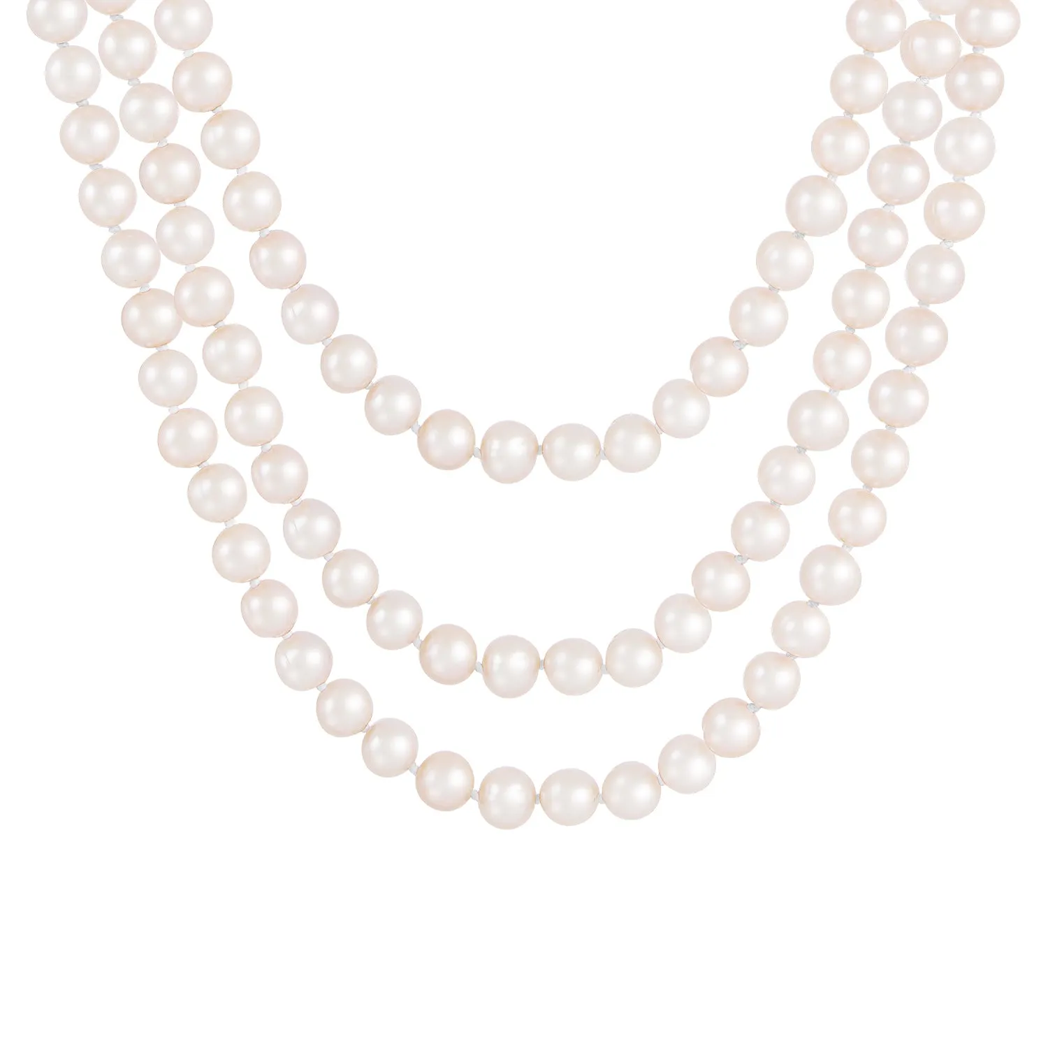 Endless Black 100" Freshwater Pearl Necklace