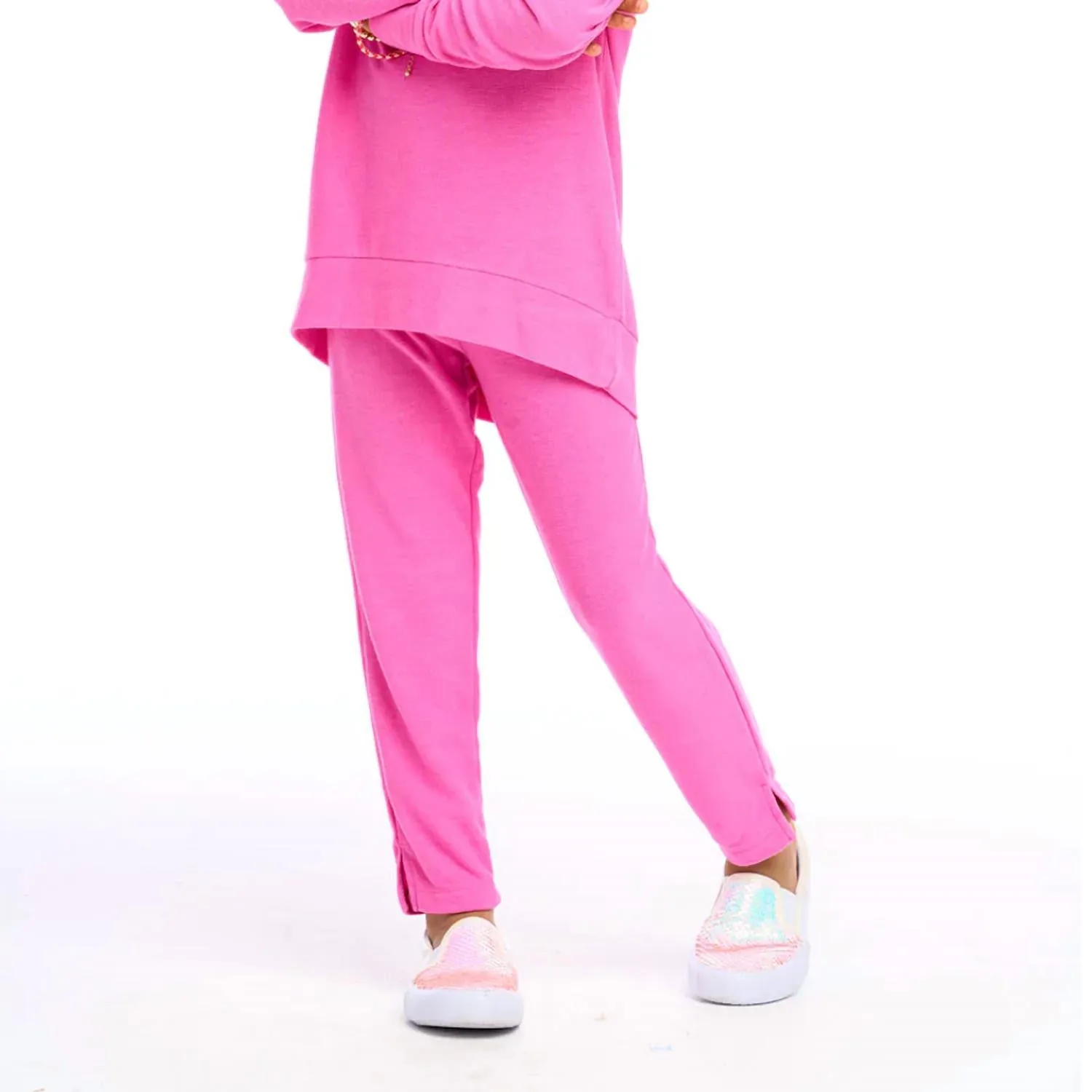 Faux Pocket Jogger In Pink
