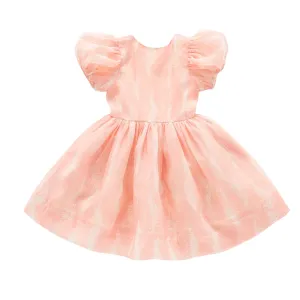 Fit & Flare Dress with Puff Sleeves