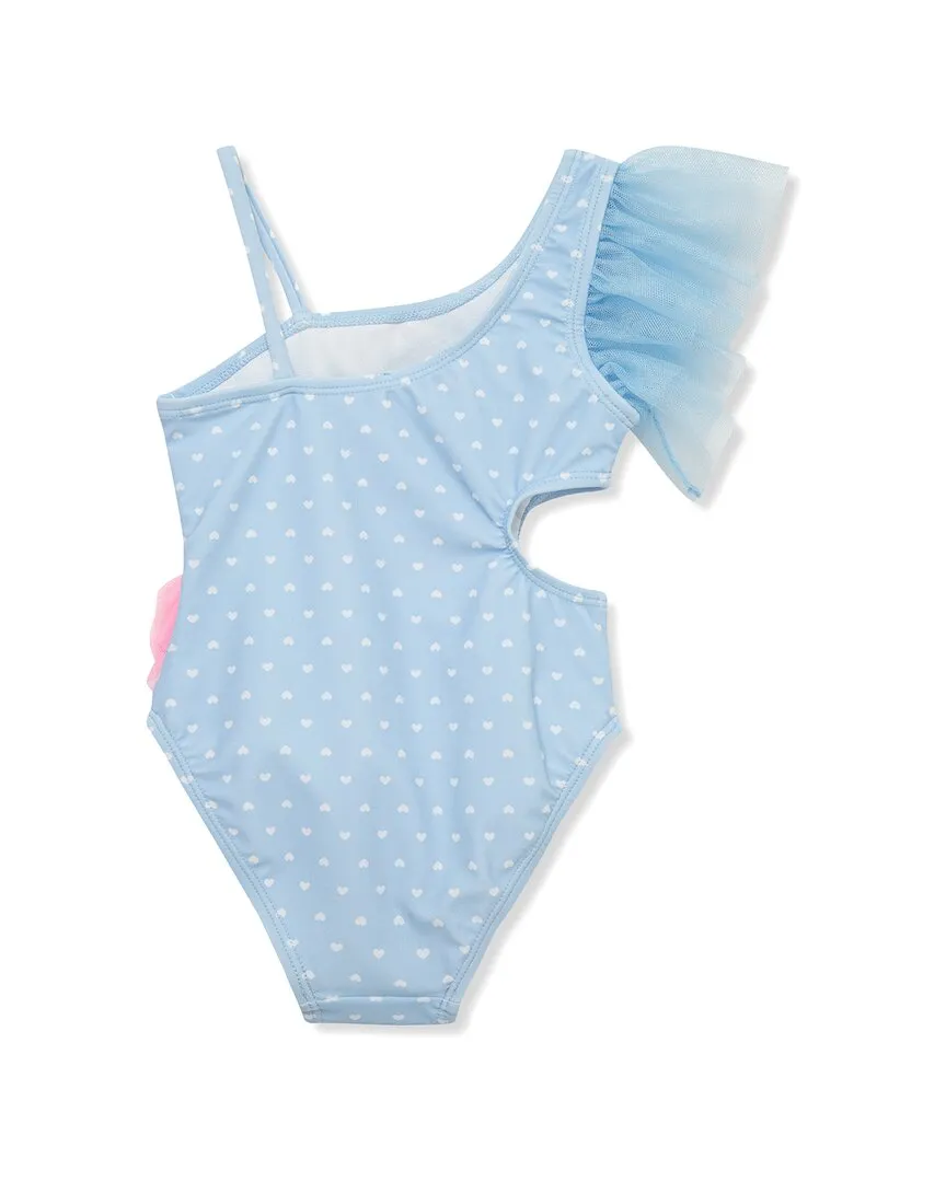 Flapdoodles Flamingo Applique Swimsuit