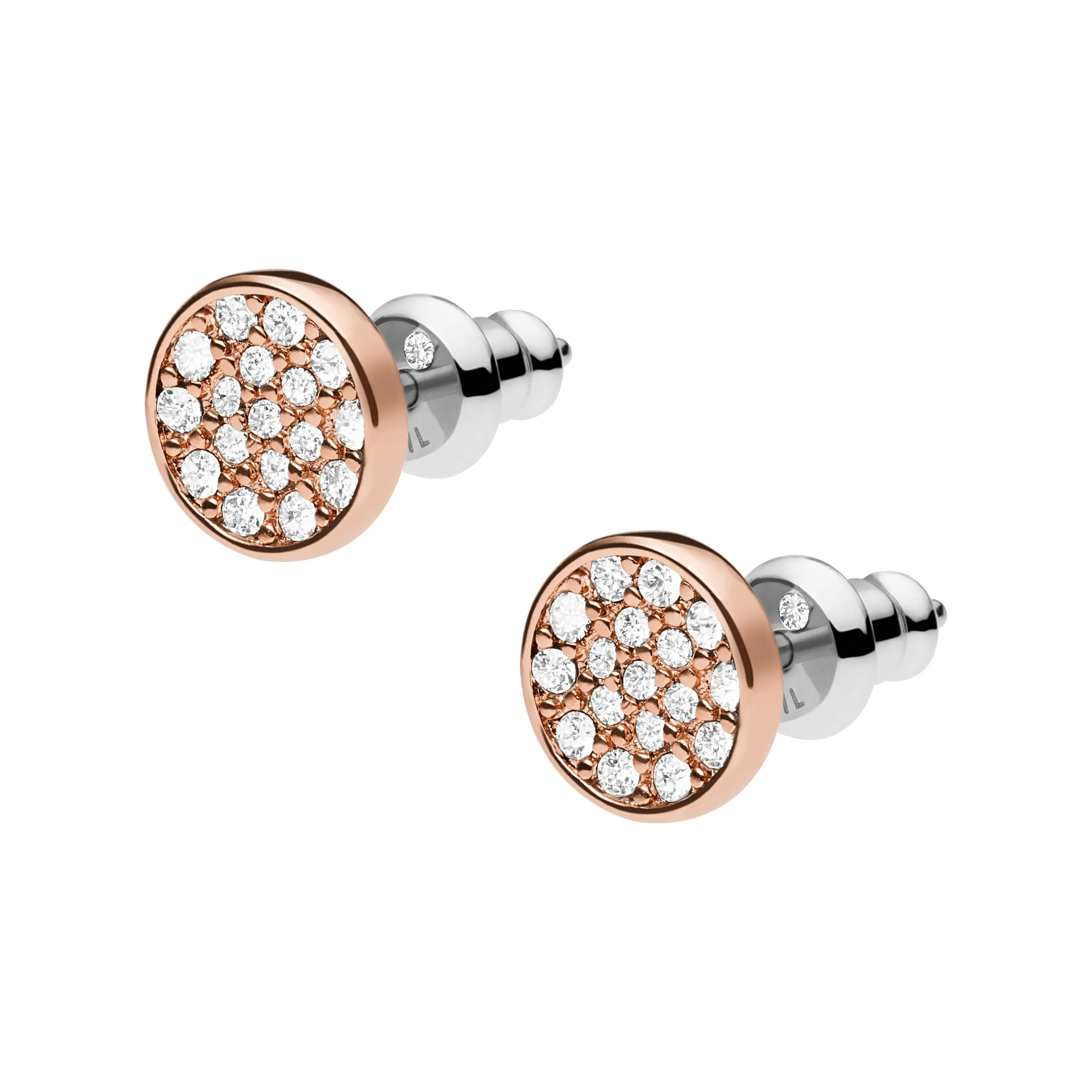 Fossil Earring Women's Rose Gold Brass Stud Earring