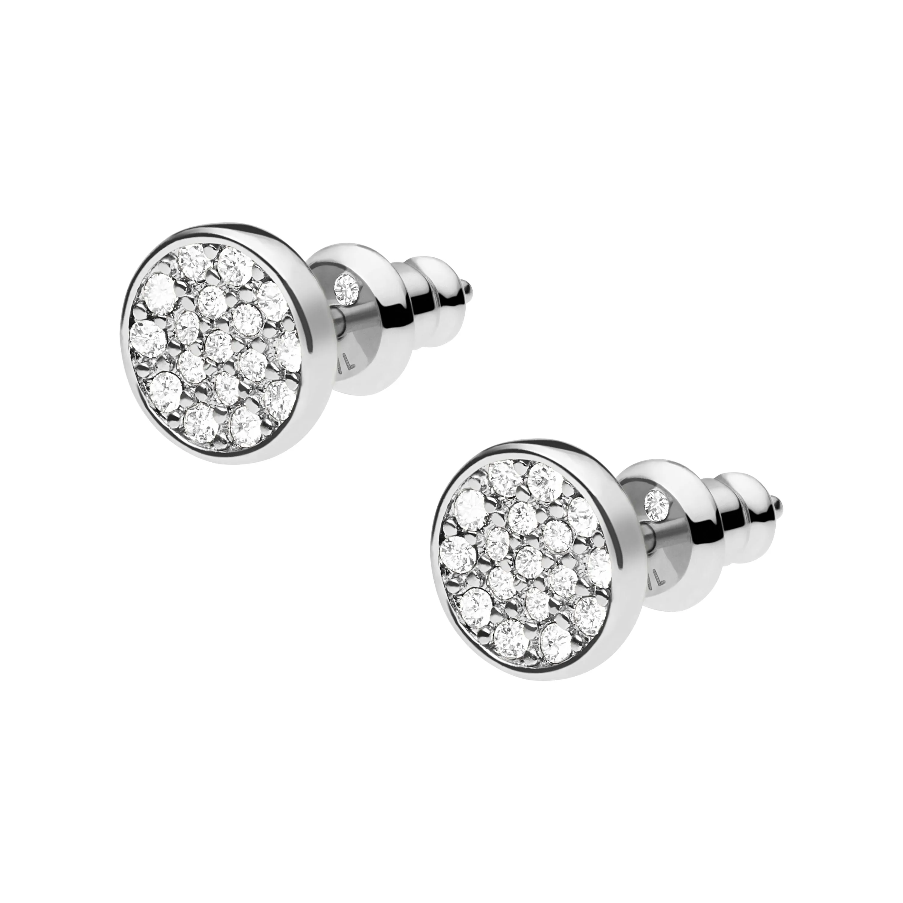Fossil Earring Women's Silver Brass Stud Earring