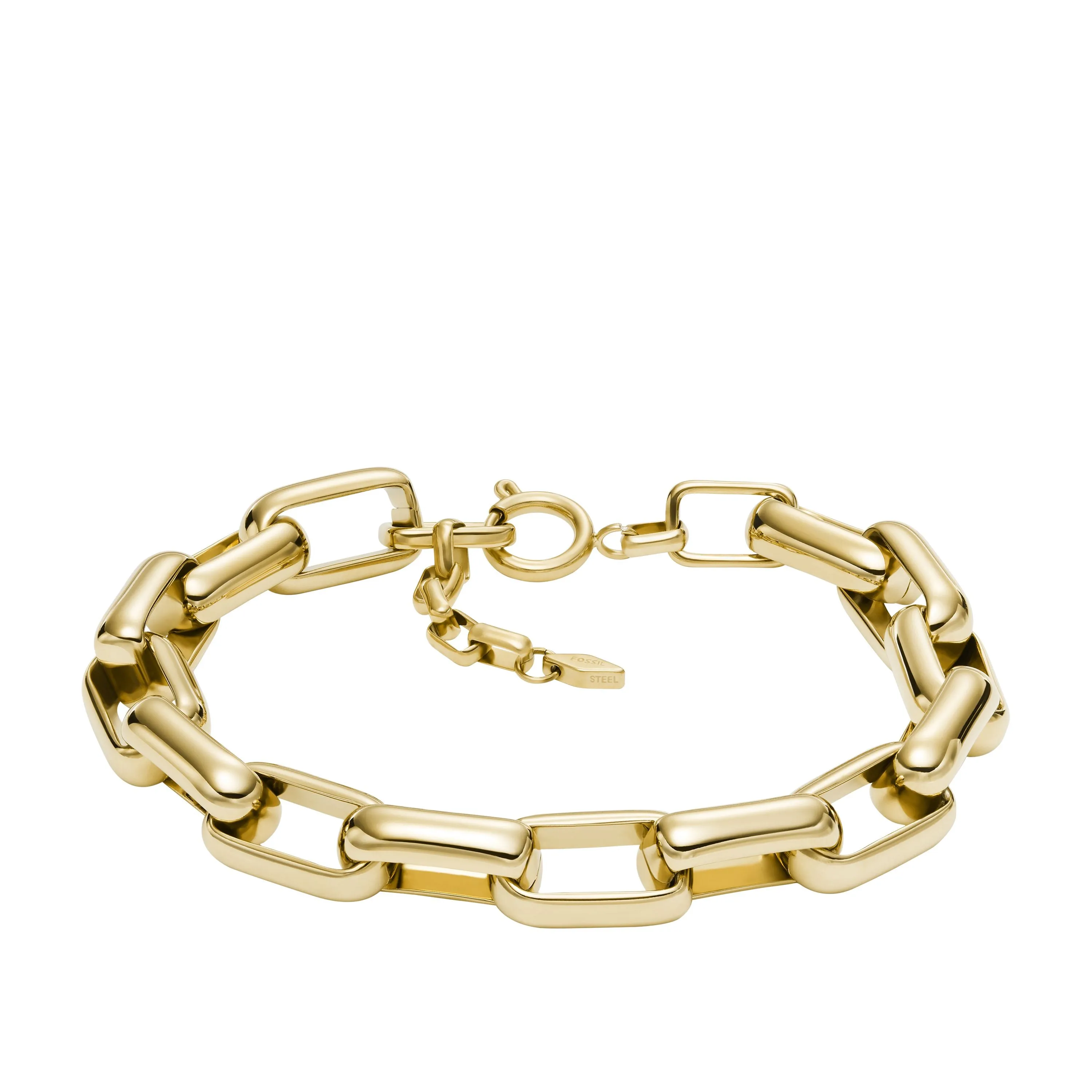 Fossil Women's Archival Core Essentials Gold-Tone Stainless Steel Chain Bracelet
