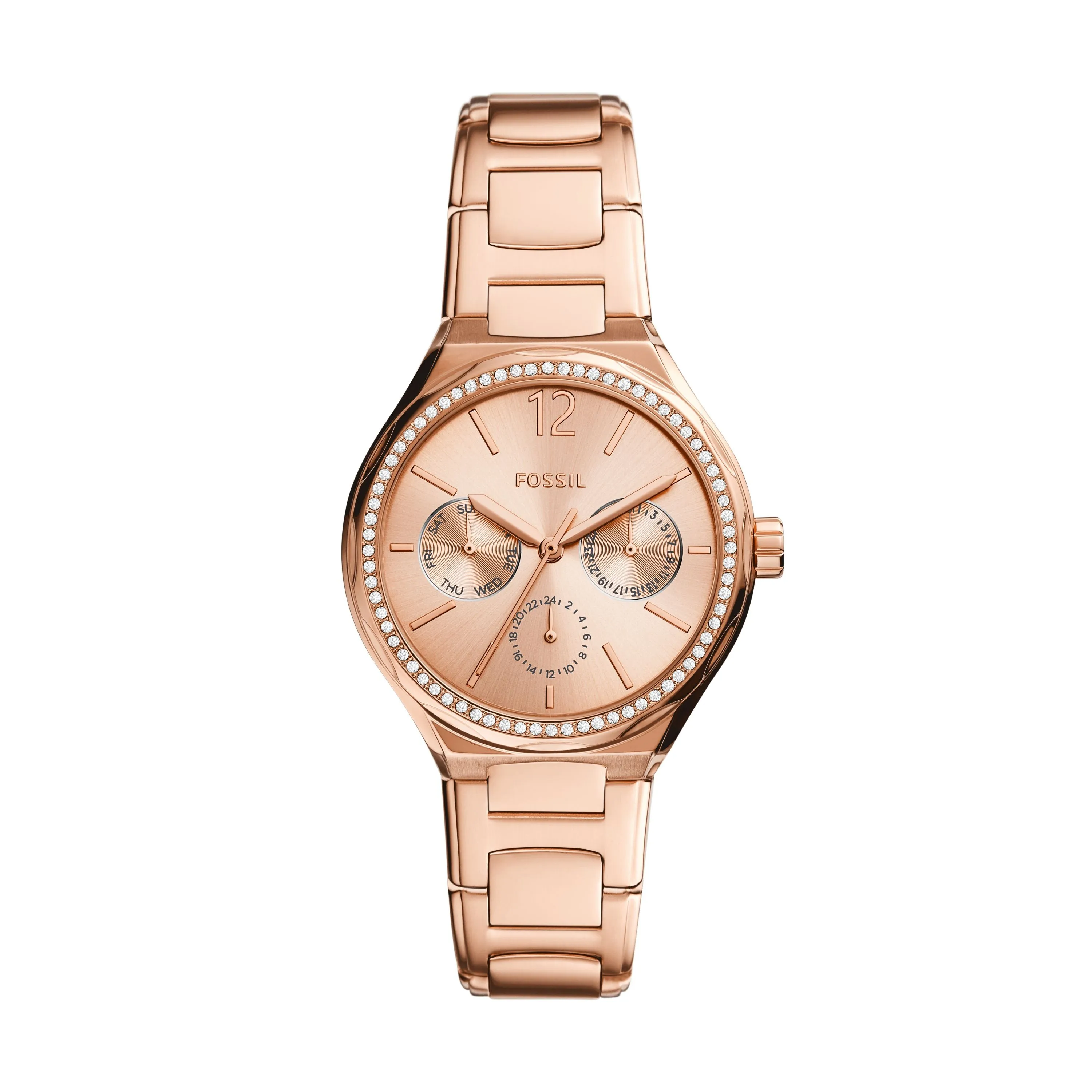 Fossil Women's Eevie Multifunction, Rose Gold-Tone Stainless Steel Watch