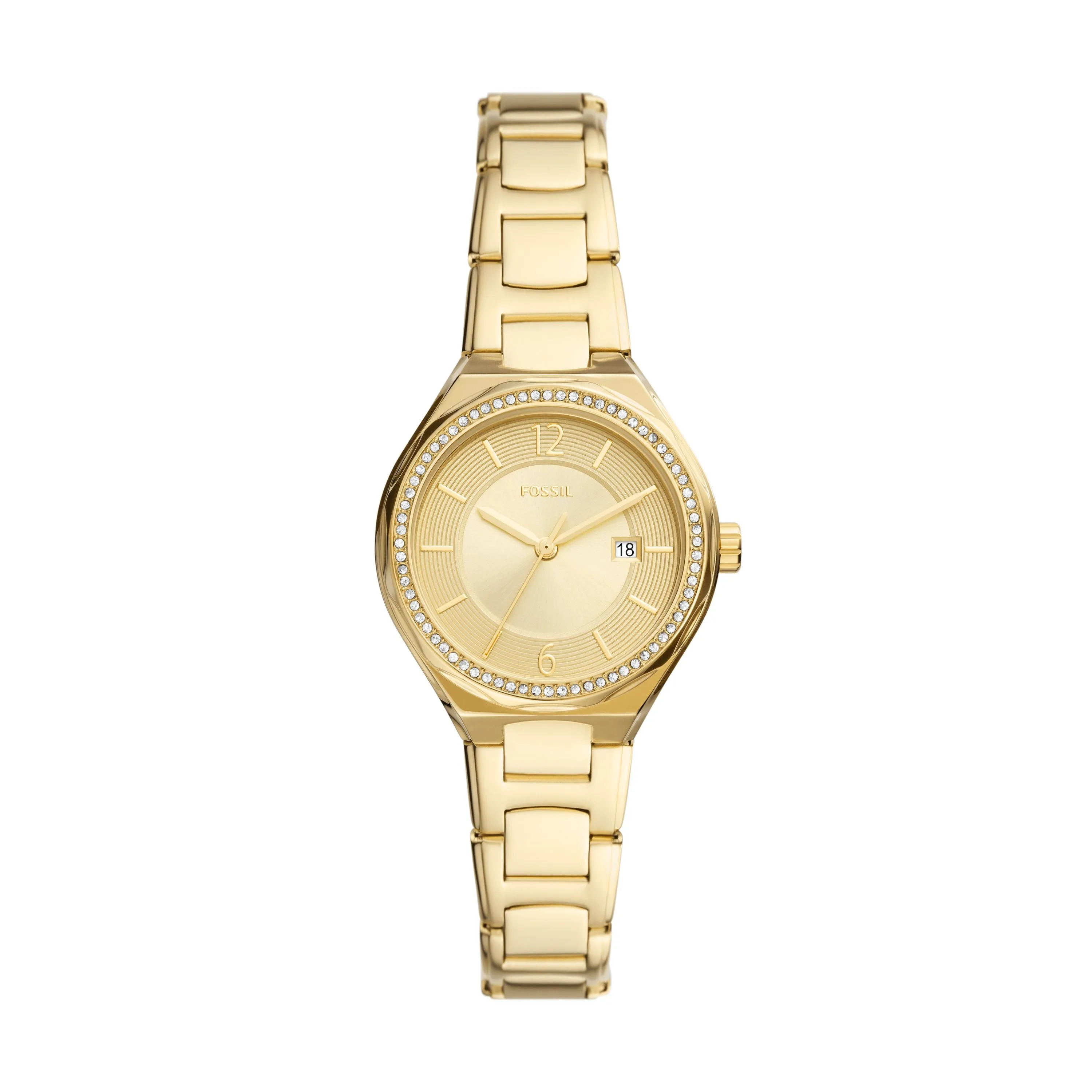 Fossil Women's Eevie Three-Hand Date, Gold-Tone Stainless Steel Watch