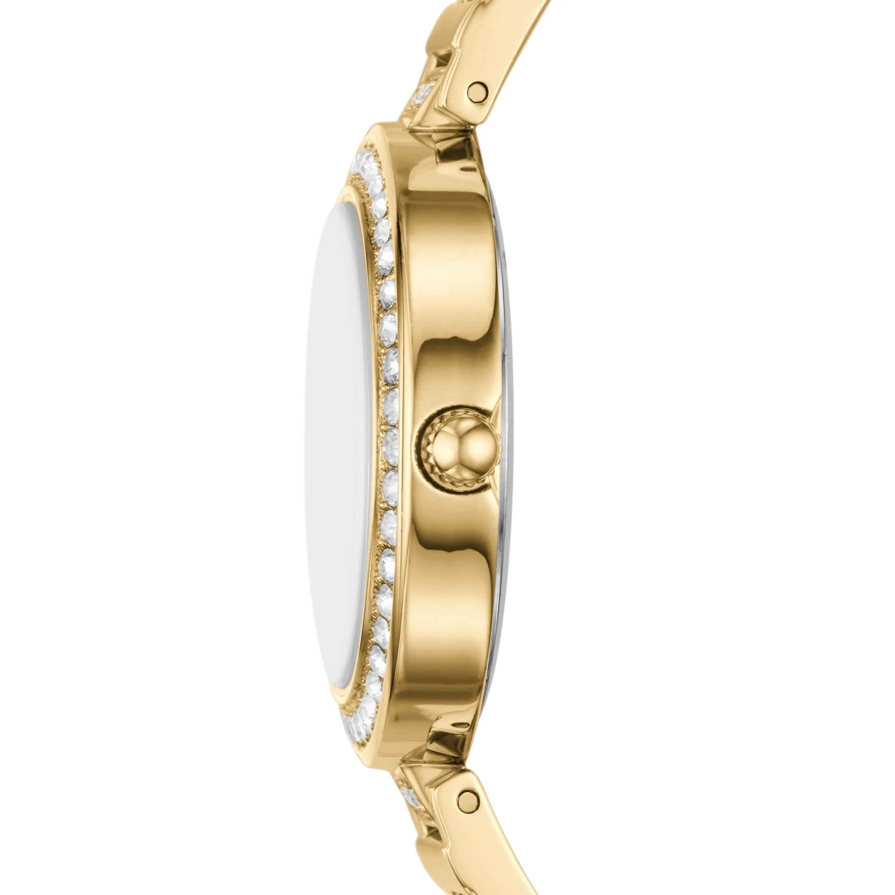 Fossil Women's Karli Three-Hand, Gold-Tone Stainless Steel Watch and Bracelet Box Set