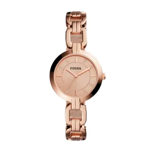Fossil Women's Kerrigan Three-Hand, Rose Gold-Tone Stainless Steel Watch