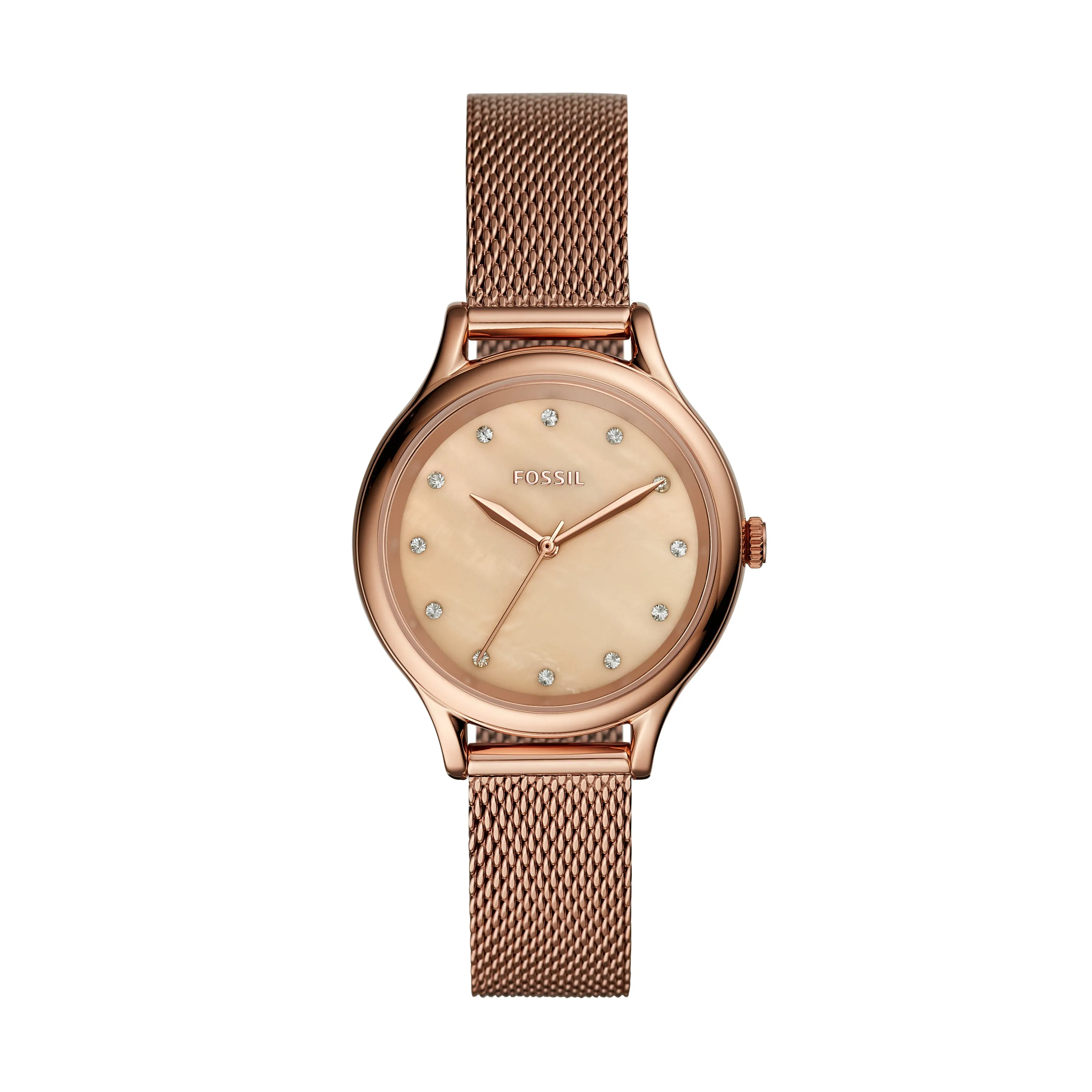 Fossil Women's Laney Three-Hand, Rose Gold-Tone Stainless Steel Watch