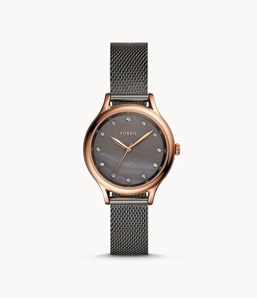 Fossil Women's Laney Three-Hand, Rose Gold-Tone Stainless Steel Watch