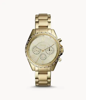 Fossil Women's Modern Courier Chronograph, Gold-Tone Stainless Steel Watch