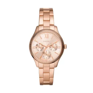 Fossil Women's Rye Multifunction, Rose Gold-Tone Alloy Watch