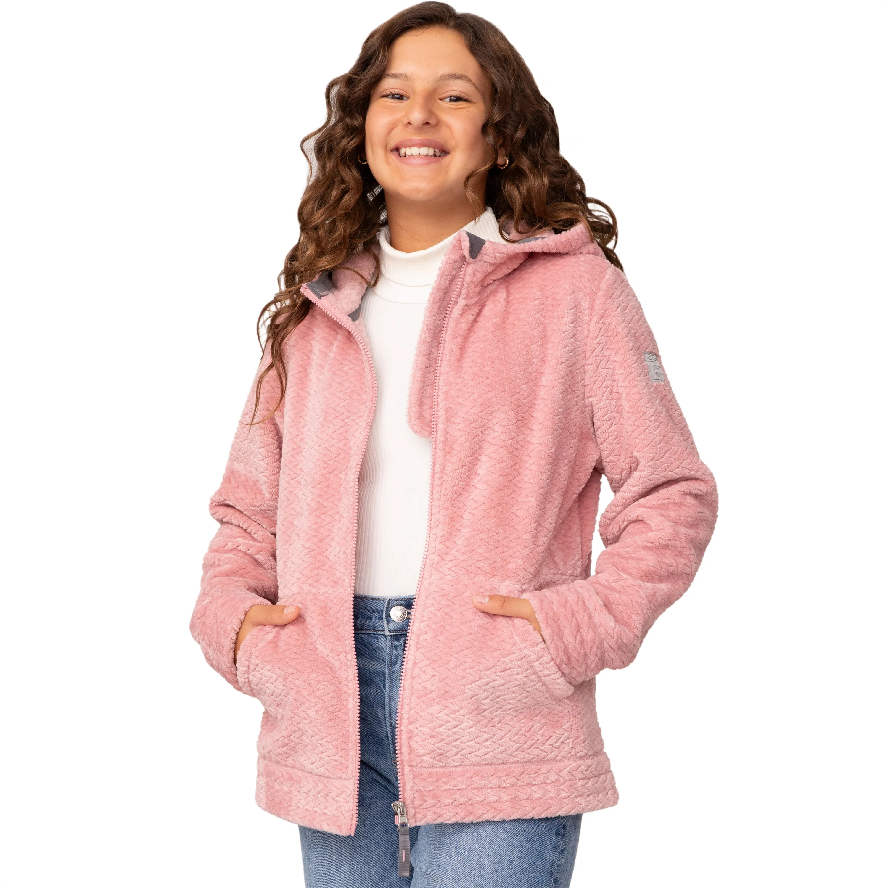 Free Country Girls' Braided Butter Pile Jacket