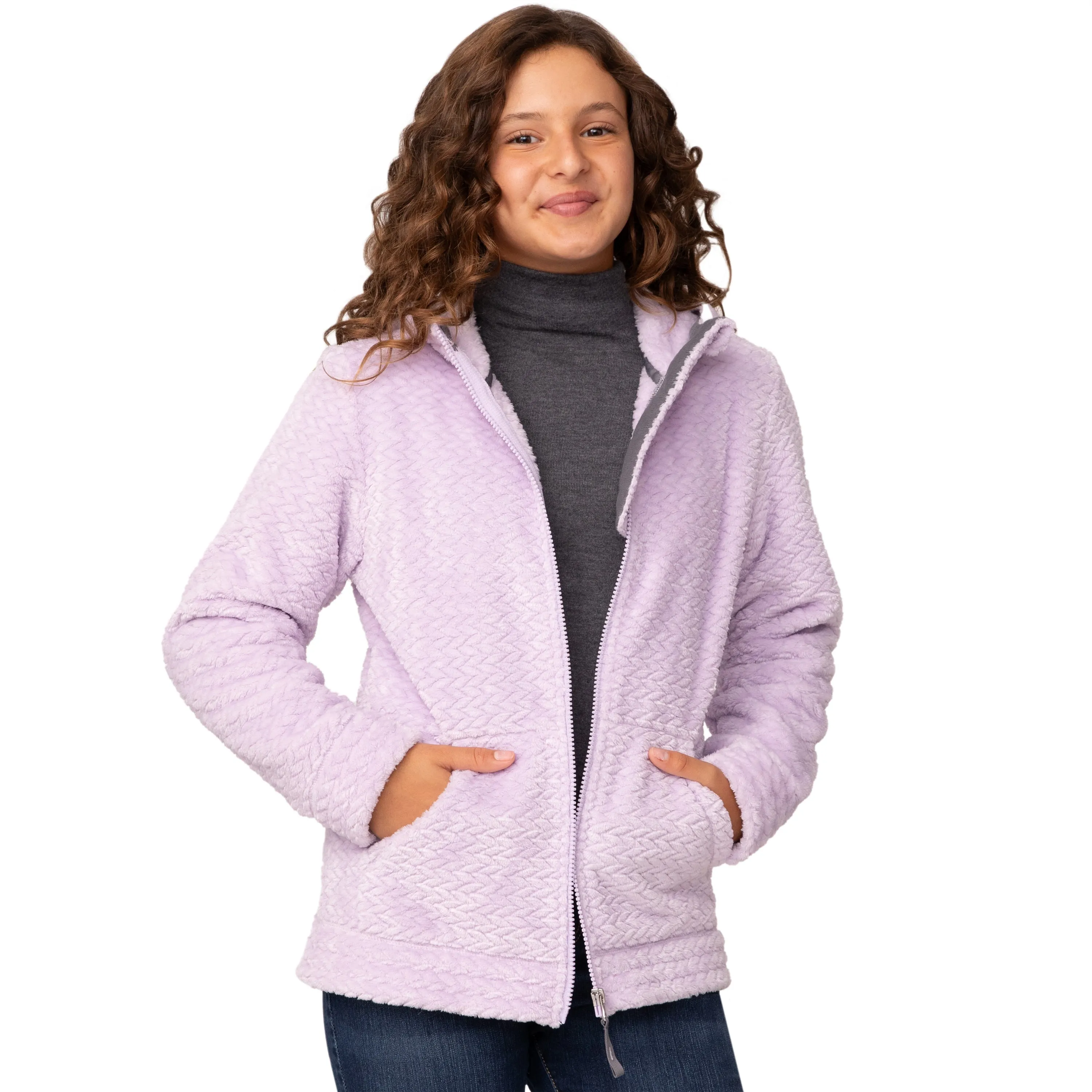 Free Country Girls' Braided Butter Pile Jacket