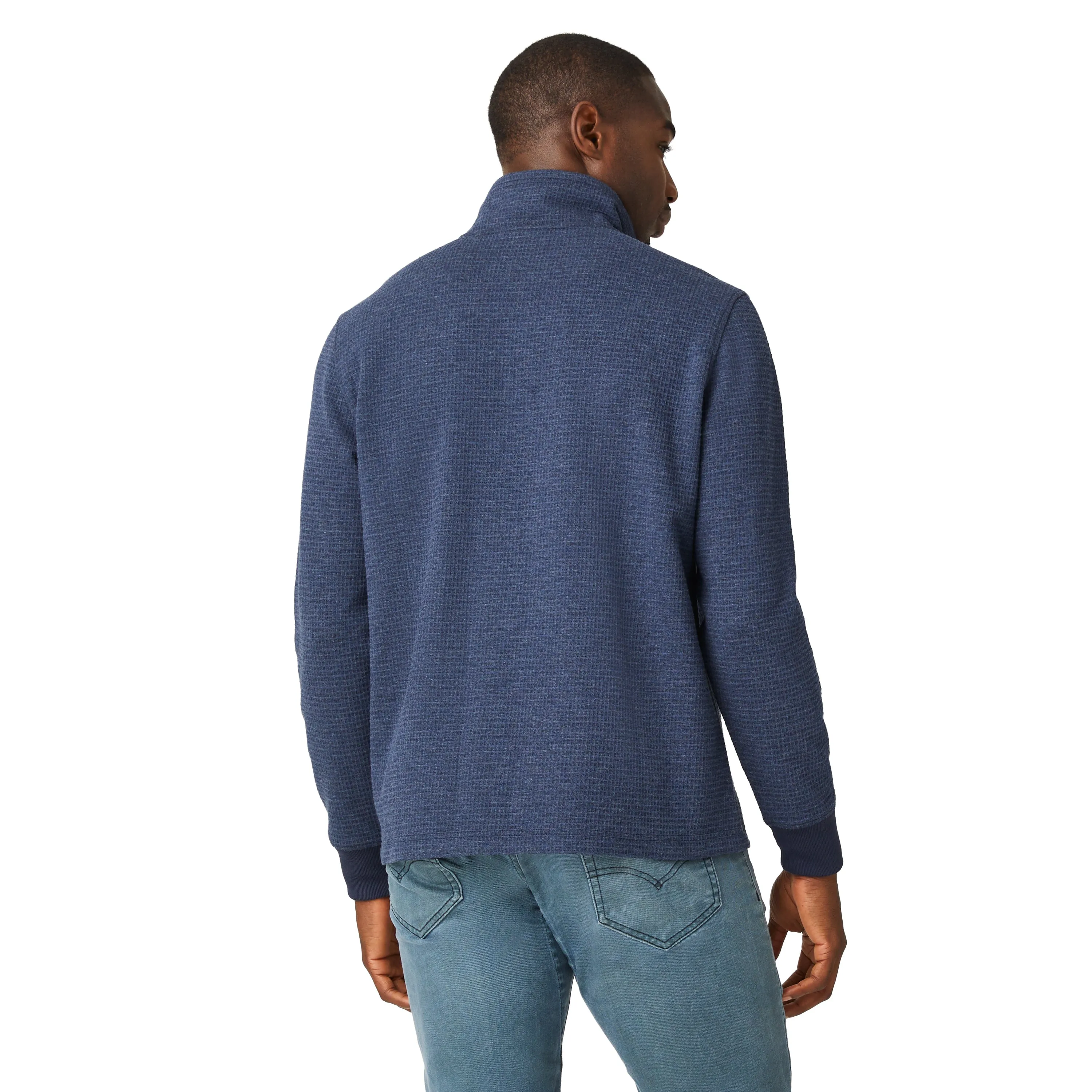Free Country Men's Glenclyffe Waffle 1/4 Zip Mock Neck Shirt
