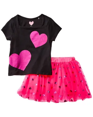 Freestyle 2pc Love Top & Skirt Set