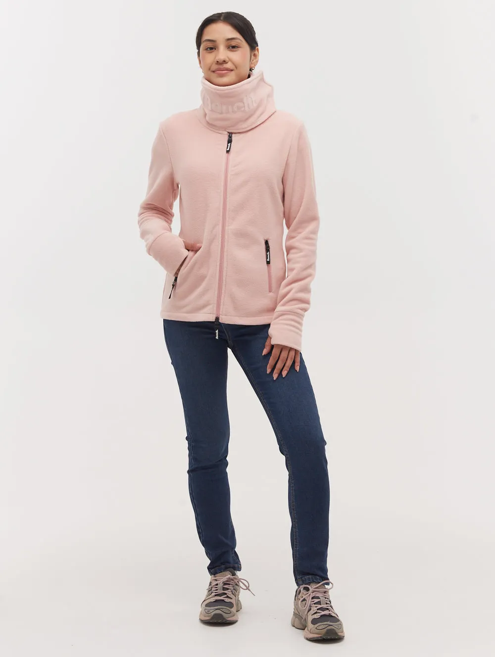 Funnel Microfleece Wrap Neck Zip-Up