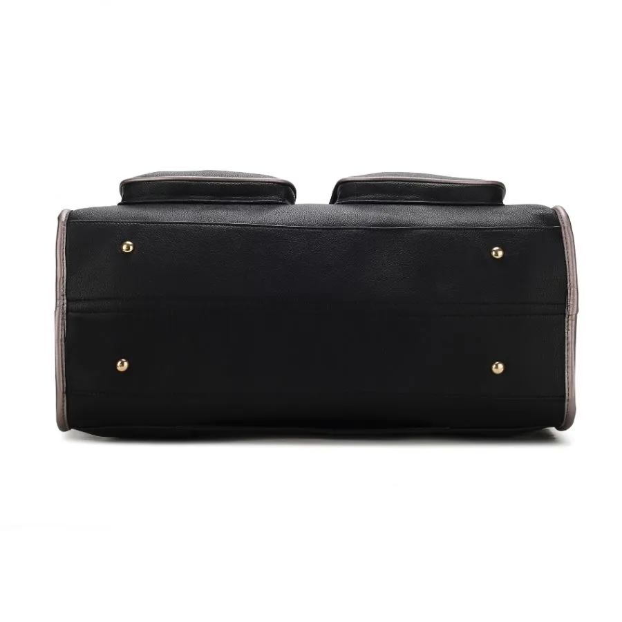 Genevieve Color Block Vegan Leather Women’s Duffle Bag