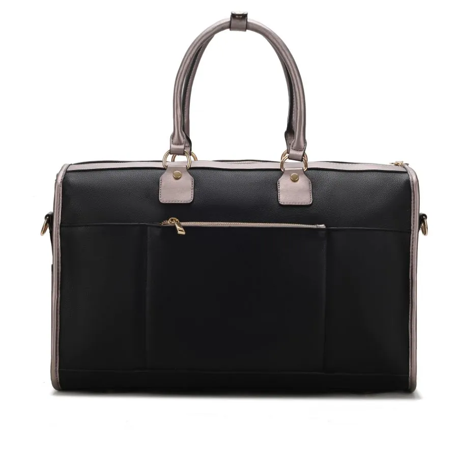 Genevieve Color Block Vegan Leather Women’s Duffle Bag