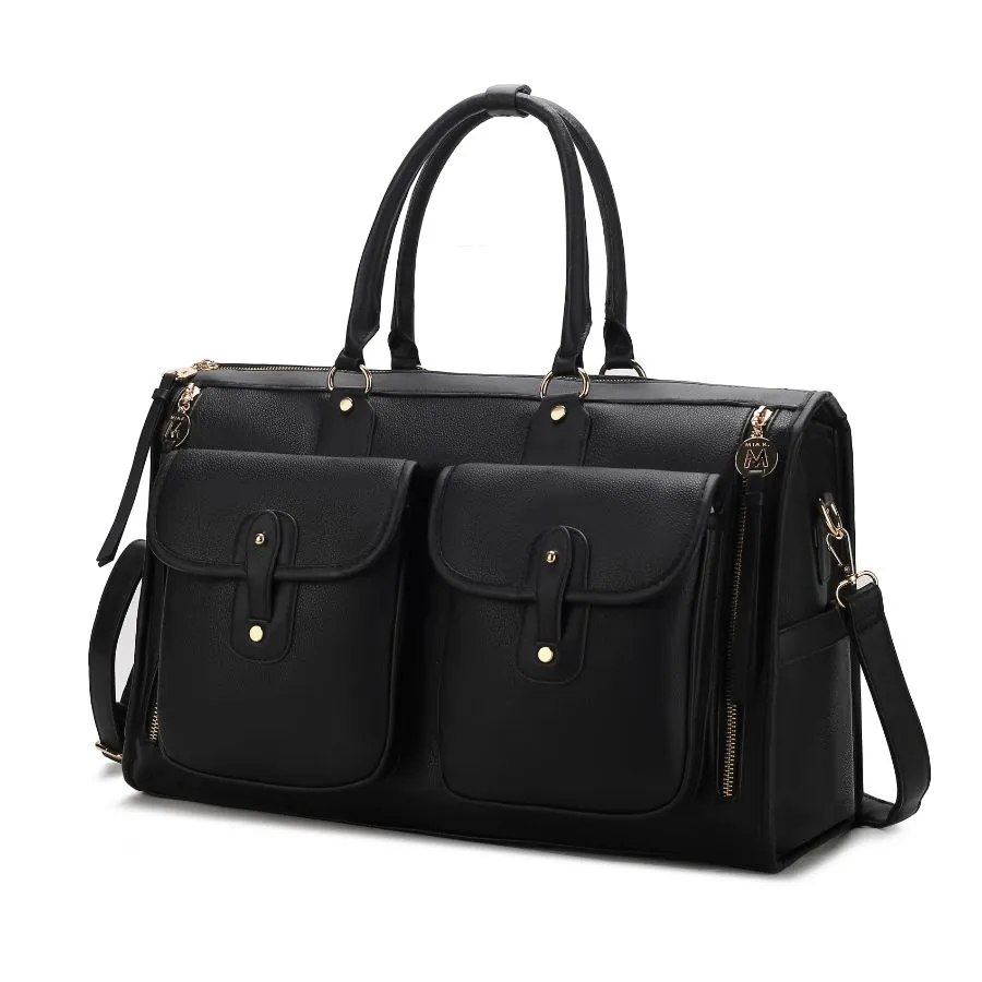 Genevieve Color Block Vegan Leather Women’s Duffle Bag