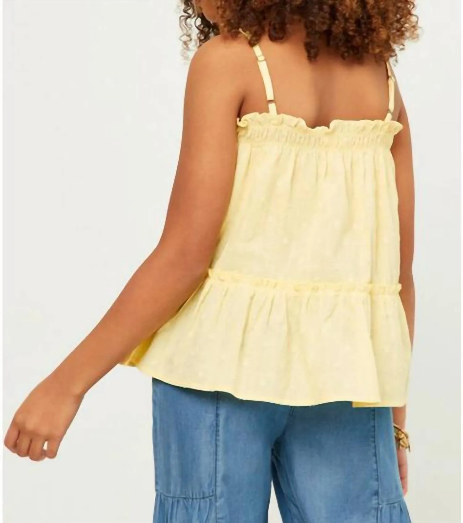 Girl Baby Doll Tank In Yellow
