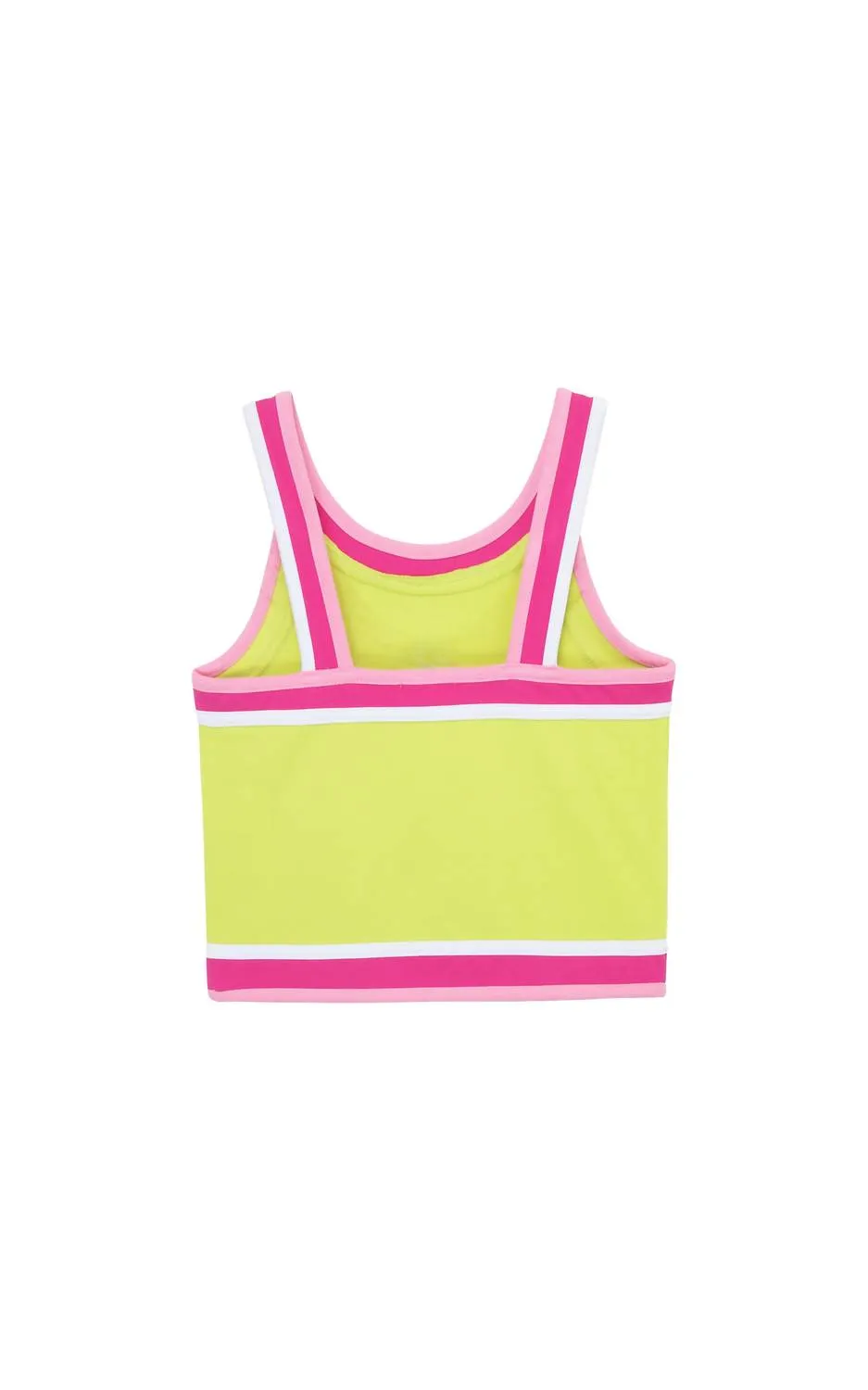 Girl Contrast Trim Tank Top In Neon