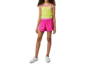 Girl Contrast Trim Tank Top In Neon