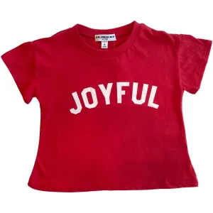 Girl Joyful Cropped Tshirt In Red