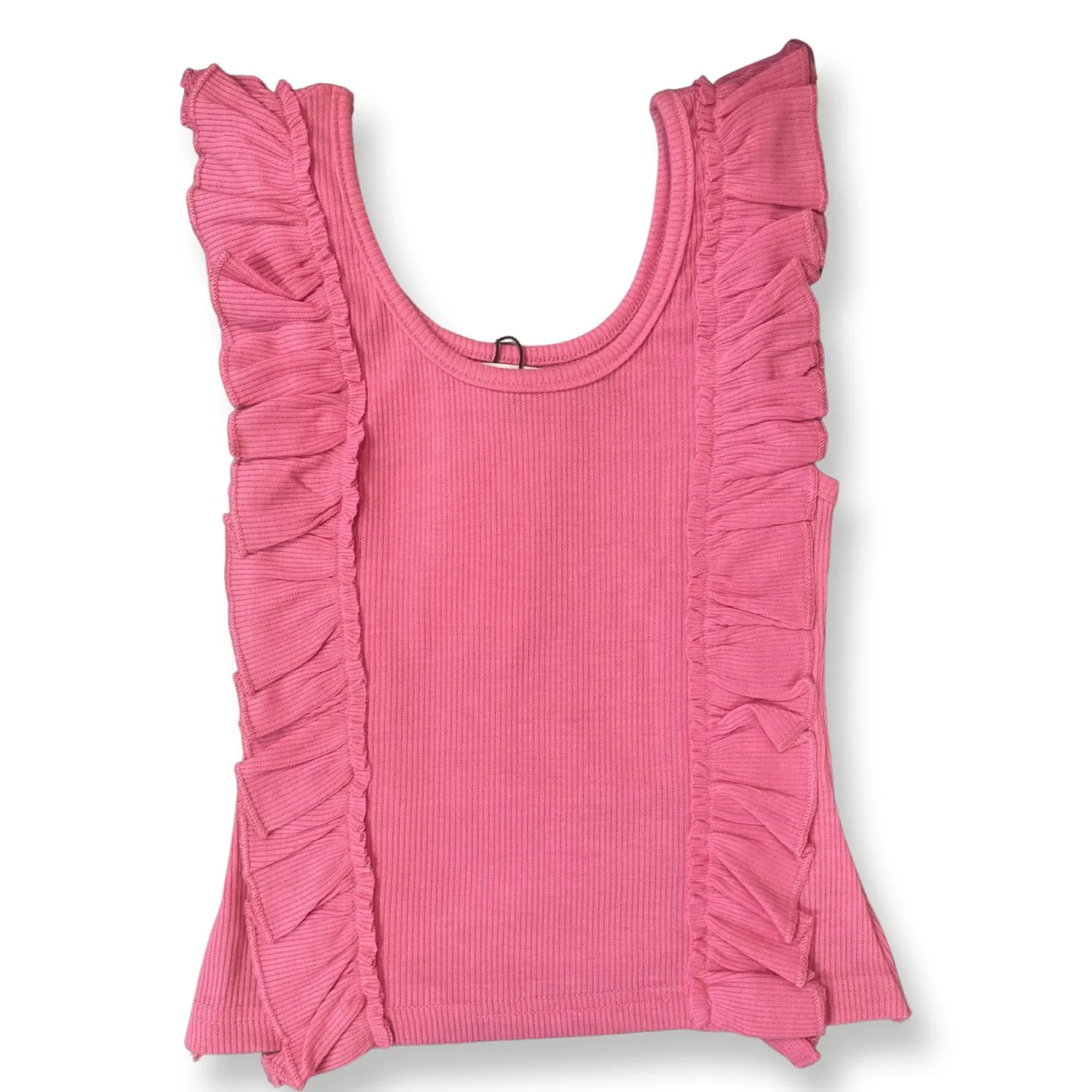 Girl Ruffle Tank In Pink