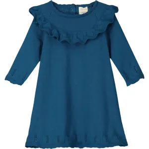 Girl Toddler Tressa Knit Dress In Teal